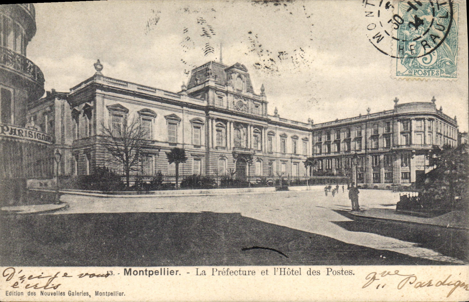 CPA Montpellier La Prefecture et l'Hotel des Postes 