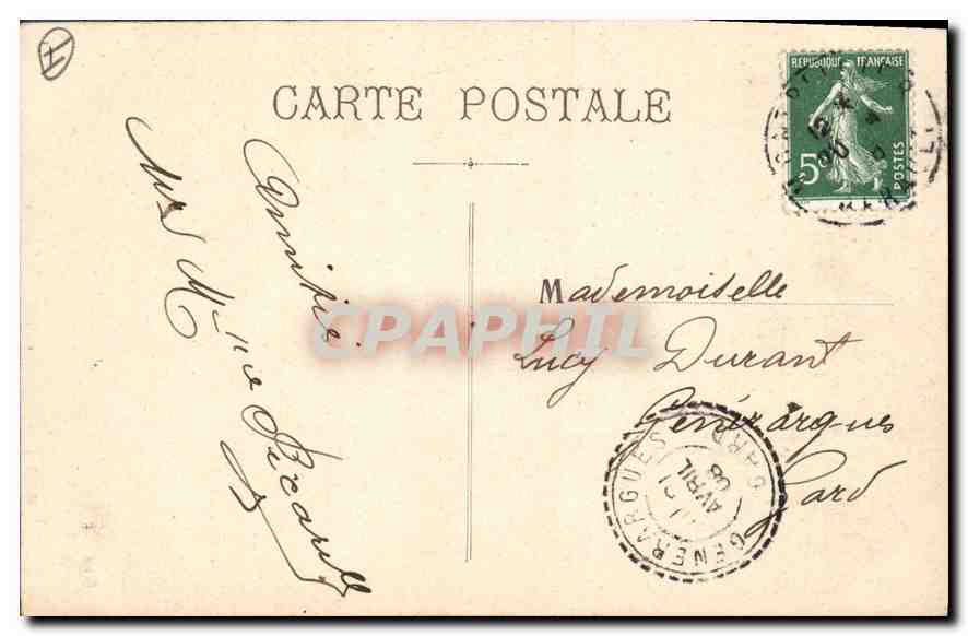 CPA Montpellier L'Arc de Triomphe et le Peyrou  — Rückseite