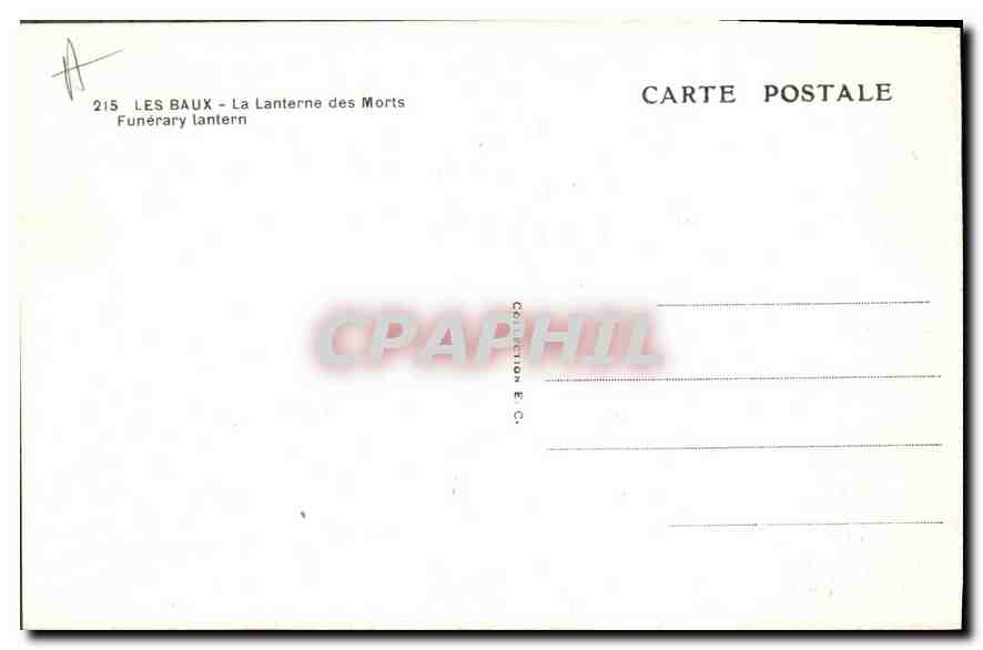 CPA Les Baux La Lanterne des Morts  — Rückseite