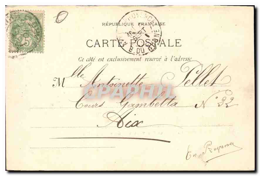 CPA Tarascon Le Chateau vue du Cote du Rhone  — Rückseite