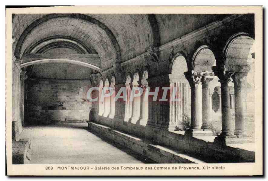 CPA Montmajour Galerie des Tombeaux des Comtes de Provence XII siecle 