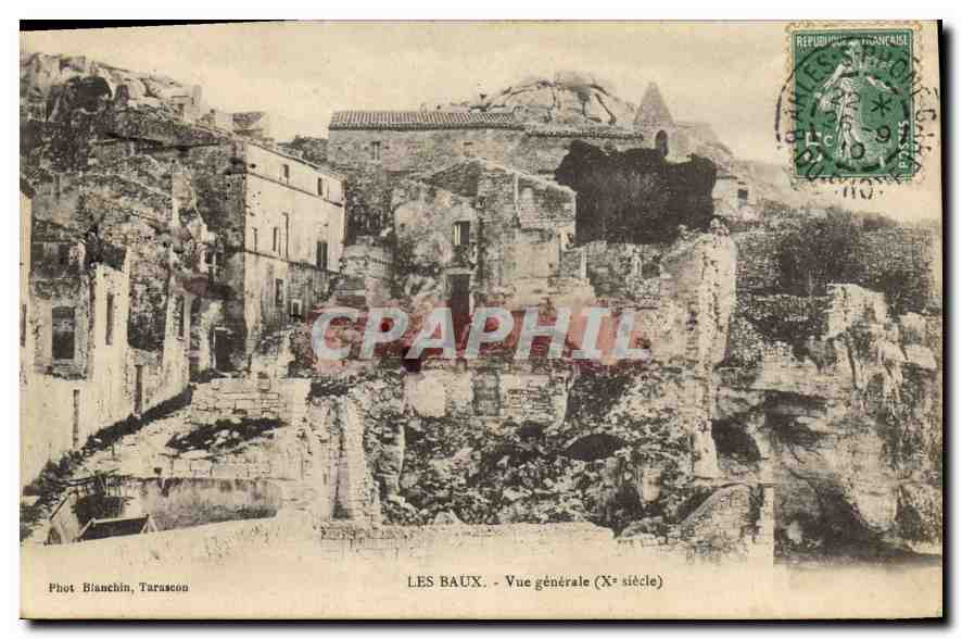 Les Baux - Vue générale (Xe siècle) — Phot. Blanchin, Tarascon