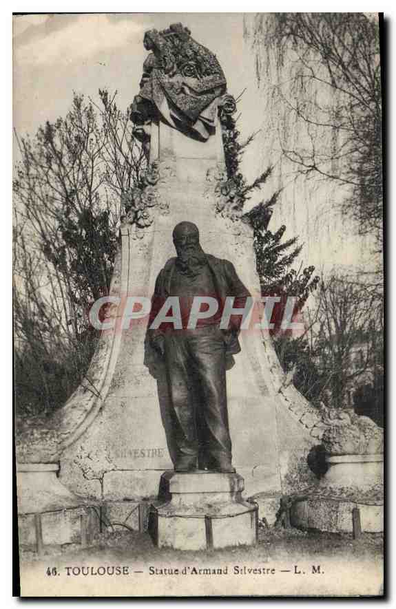 CPA Touluse Statue d'Armand Silvestre 