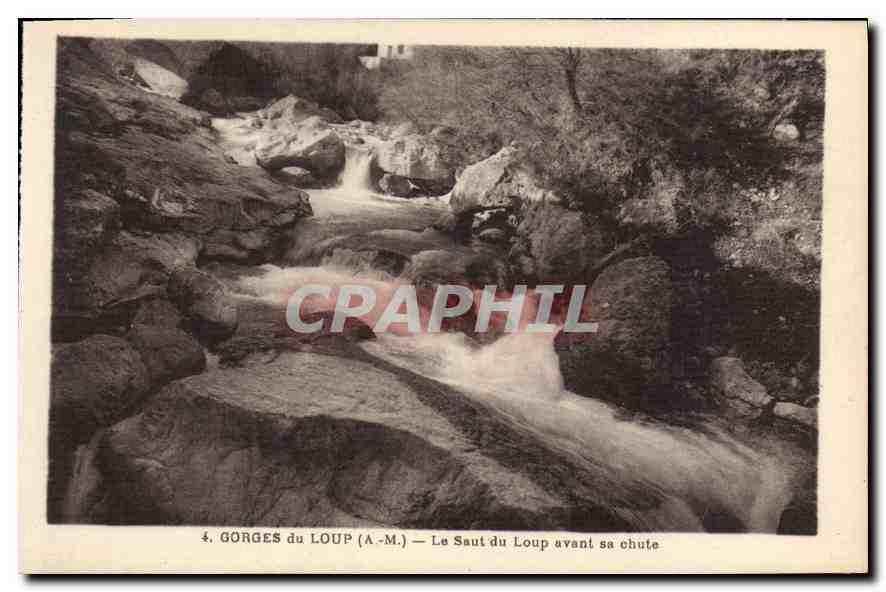 CPA Gorges du Loup AM Le Saut du Loup avant sa chute 