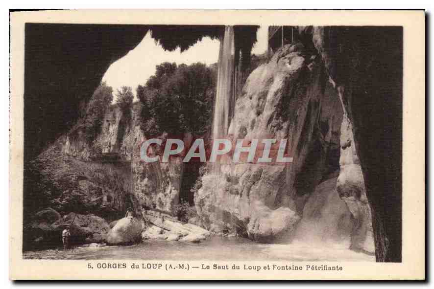 CPA Gorges du Loup AM Le Saut du Loup et Fontaine Petrifiante 