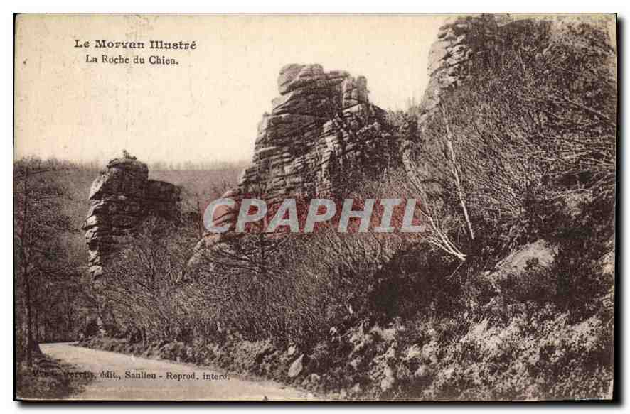 CPA Le Morvan Illustre La Rouche du Chien 