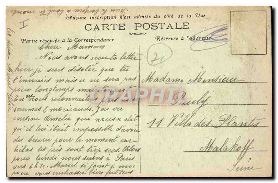 CPA Le Morvan Illustre La Rouche du Chien  — Rückseite