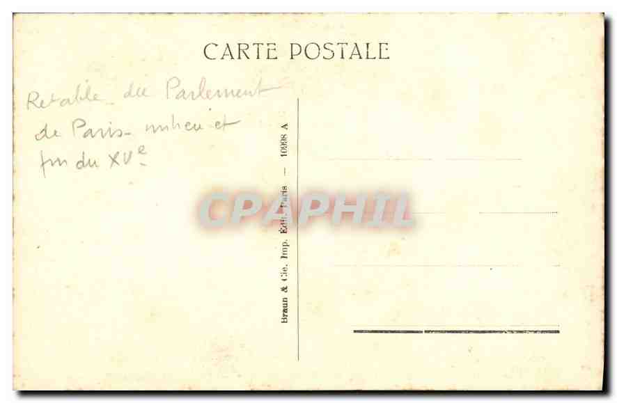 CPA Musee du Louvre Ecole Francaise XV siecle Jesus Christ sur la Croix  — Rückseite
