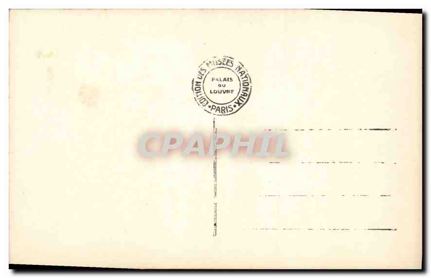 CPA Musee du Louvre Ecole Francaise XIV La Vierge a l Ecritoire  — Rückseite