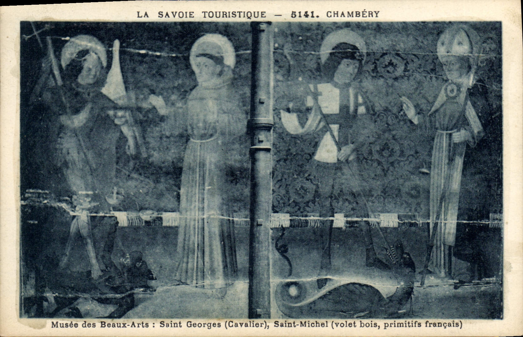 CPA La Savoie Touristique Chambery Musee des Beaux Arts Saint Georges Cavalier Saint Michel volet bo