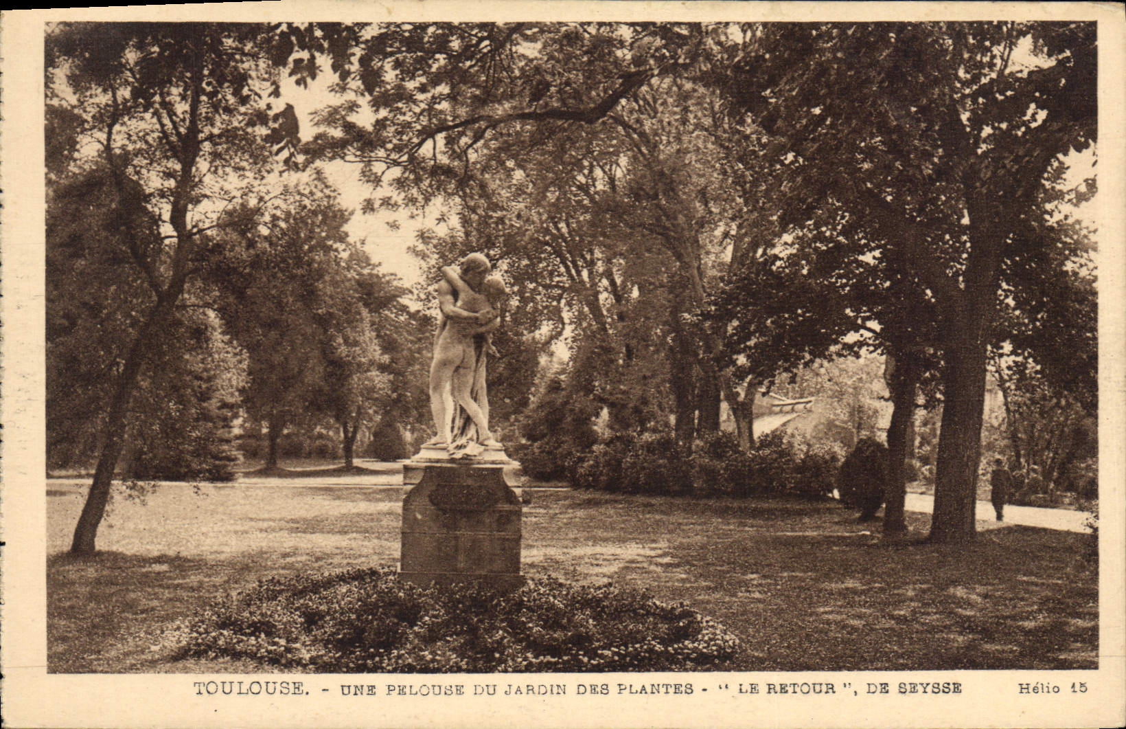 Toulouse — Statue im Botanischen Garten — 'Le Retour', von Seyssse — Hélio 15