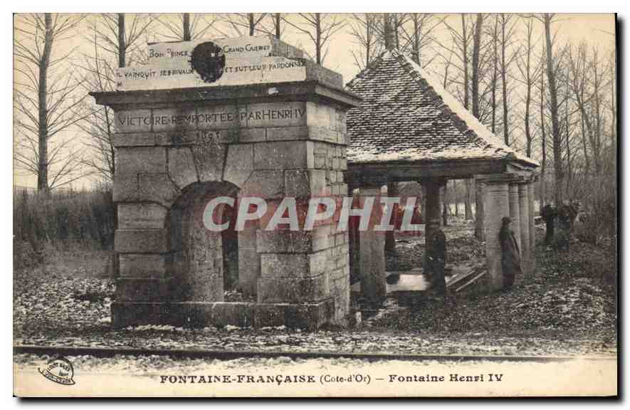 CPA Fontaine Francaise Cote d Or Fontaine Henri IV 
