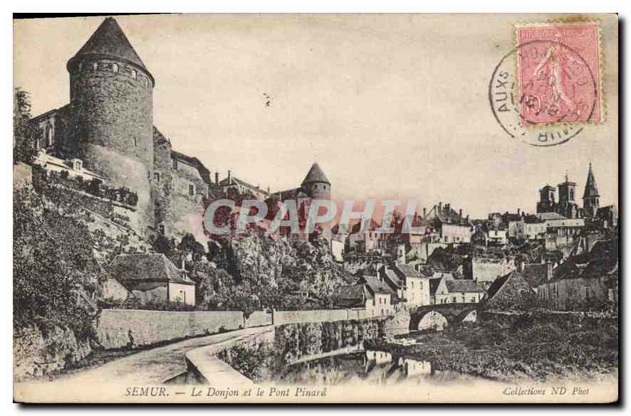 CPA Semur Le Donjon et le Pont Pinard 
