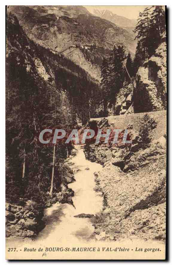 CPA Route de Bourg St Maurice a Val d'Isere Les gorges