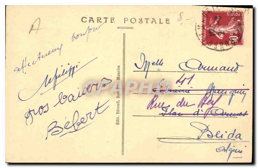CPA Route de Bourg St Maurice a Val d'Isere Les gorges — Rückseite