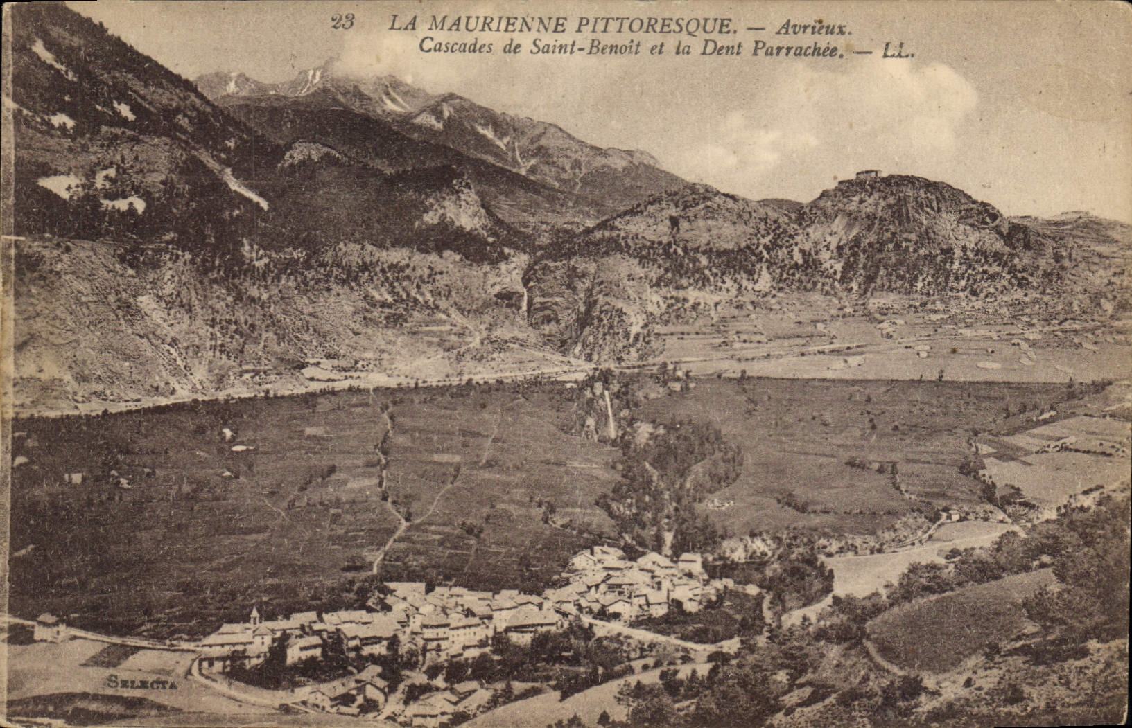 CPA La Maurienne Pittoresque Avrieus Cascades de Saint Benoit de la Dent Parrachee