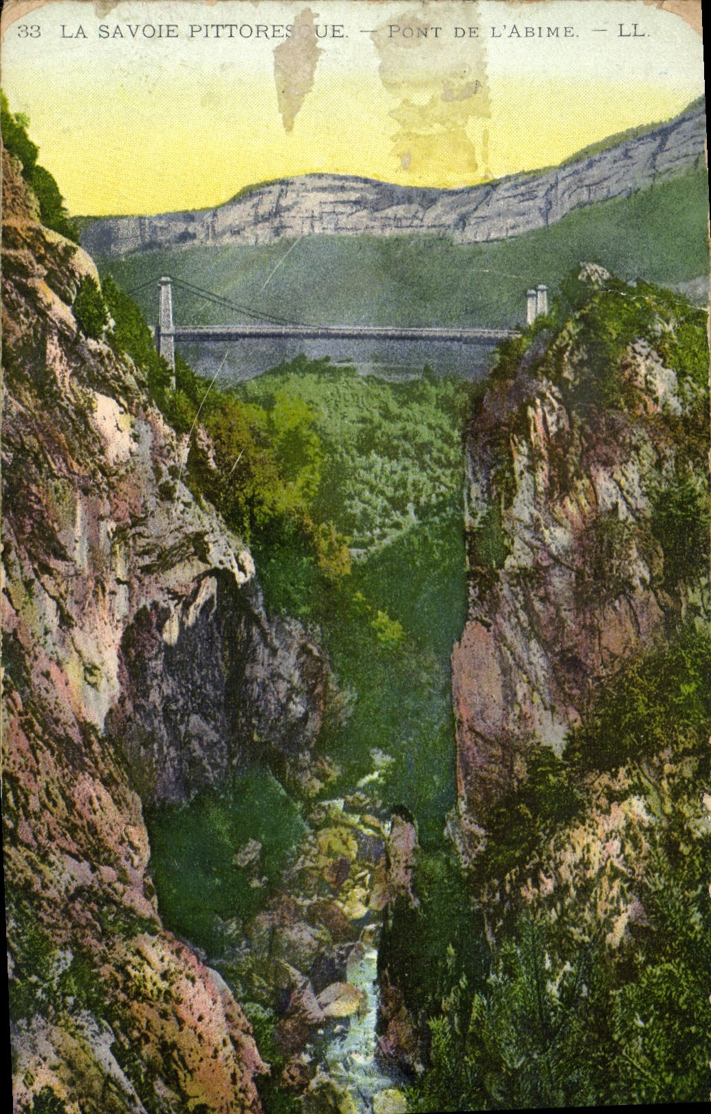 CPA La Savoie Pittoresque Pont de L'Abime