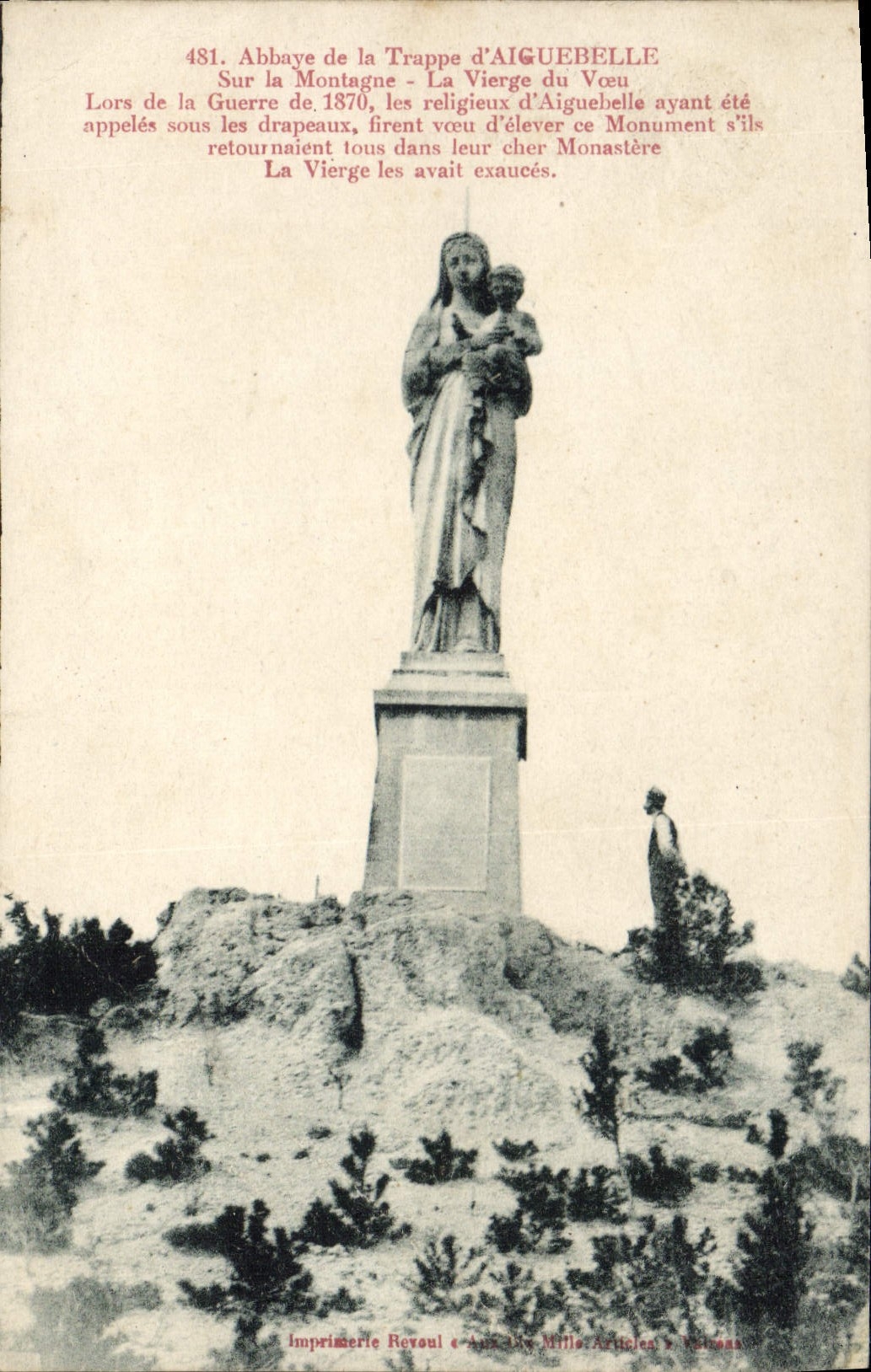 CPA Abbaye de la Trappe d'Aiguebelle Sur le Montagne La Vierge du Voeu Lors de la Guerre de 1870