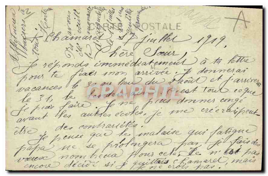 CPA Abbaye de la Trappe d'Aiguebelle Sur le Montagne La Vierge du Voeu Lors de la Guerre de 1870 — Verso