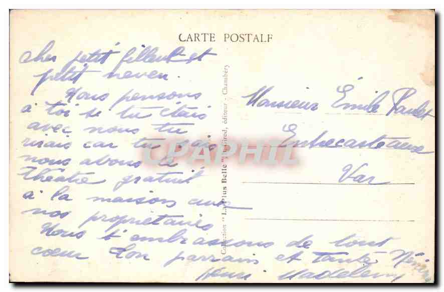 CPA Abbaye D'Hautecombe Le Lac du Bourget — Verso
