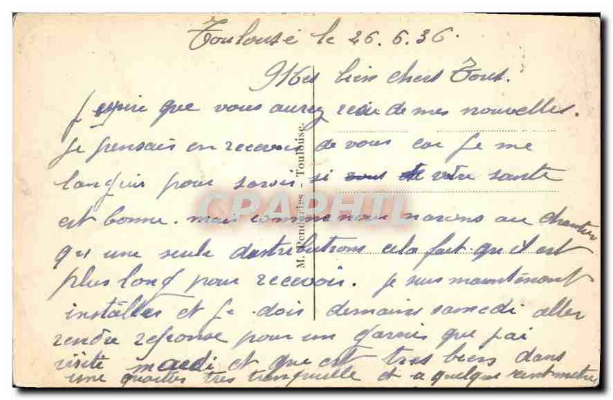 Toulouse - La Garonne. Barrage du Port-Garaud — Cely, n°49 — Rückseite