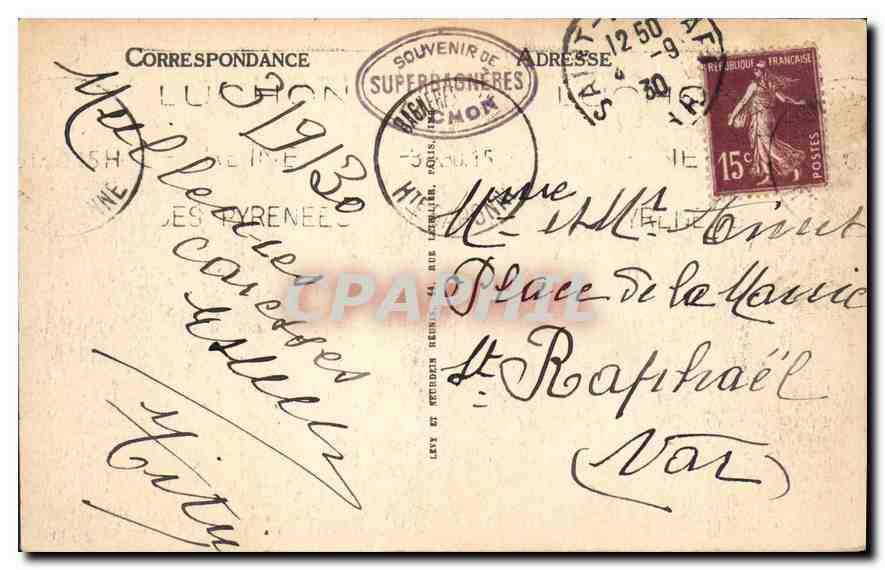 CPA Luchon Superbagneres Sommet du Plateau et les Glociers — Rückseite