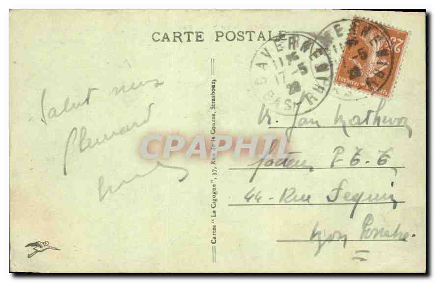 CPA Environs de Saverne Le Pont du Diable sur Le Haute Barr — Rückseite