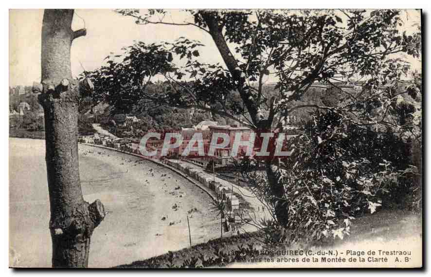 Plage de Trestraou — Vers les arbres de la Montée de la Clarté — Phototype A. Brictel, Angers