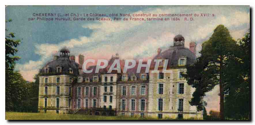 CPA Cheverny (L et Ch) Le Chateau Cote Nord Construit au commencement du XVIIe s par Phillippe Hurau