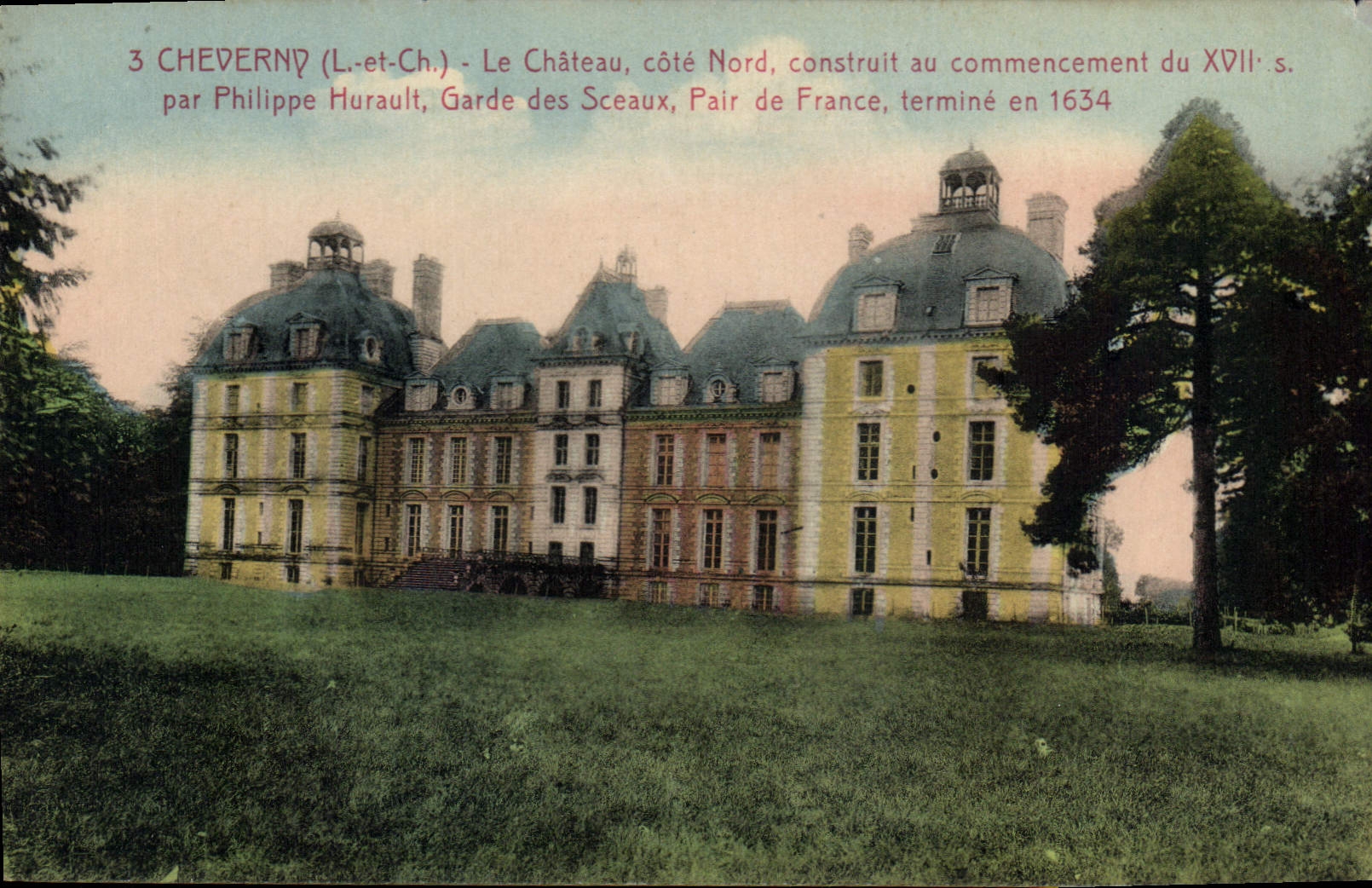 CPA Cheverny (L et Ch) Le Chateau Cote Nord Construit au commencement du XVIIe s par Phillippe Hurau
