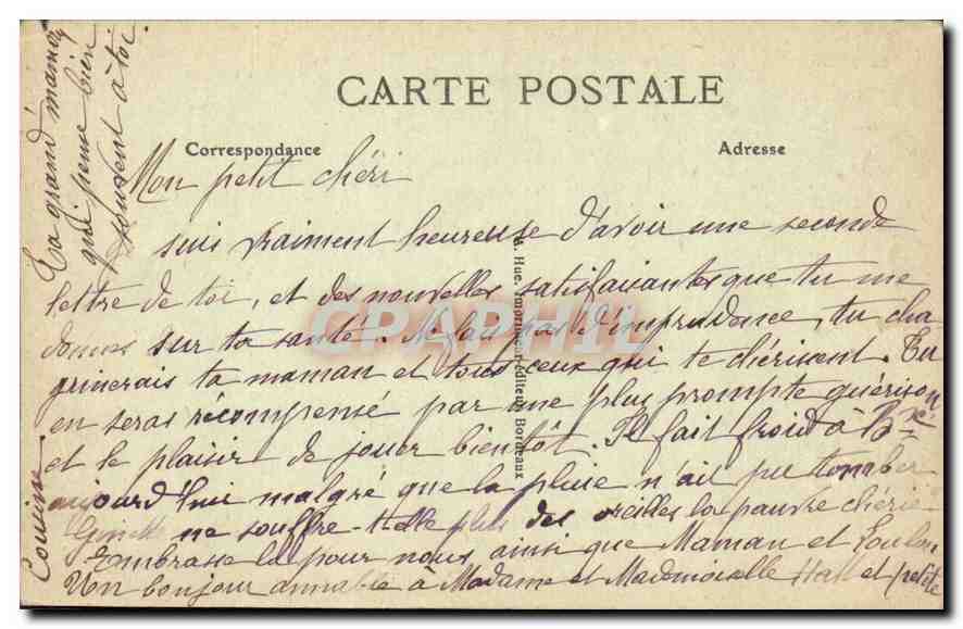 CPA Bordeaux Vue generale — Verso
