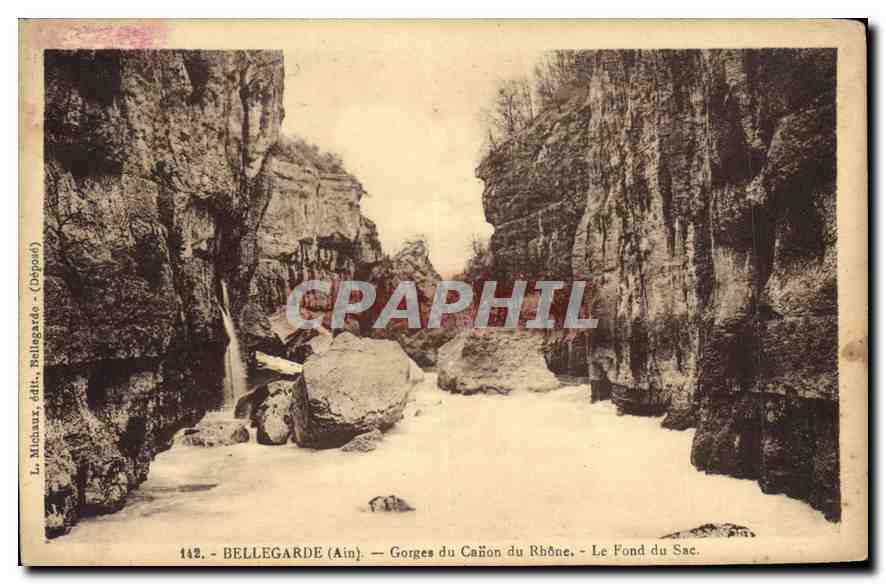 CPA Bellegarde (Ain) Gorges du Canon du Rhone le Fond du Sac