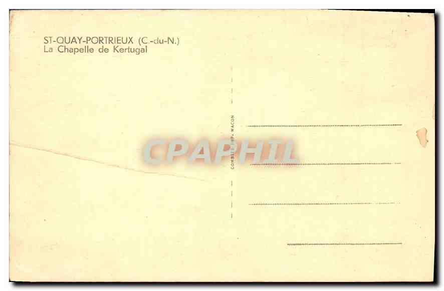 La Chapelle de Kertugal — ST-QUAY-PORTRIEUX (C.-du-N.) — Cim — Reverso
