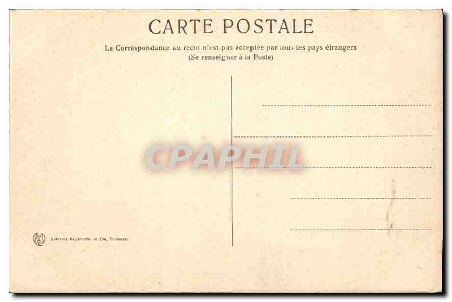 CPA Toulouse Quai de la Daurade — Rückseite