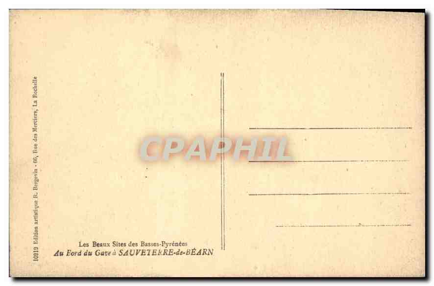 Au Ford du Gave à Sauveterre-de-Béarn — Les Beaux Sites des Basses-Pyrénées — Édition R. Bergevin — Reverso
