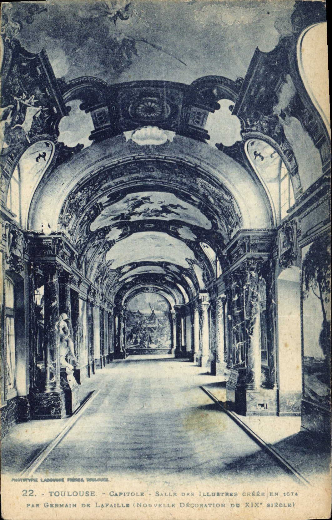 Toulouse - Capitole - Salle des Illustres - Neue Ausstattung des 19. Jahrhunderts, geschaffen 1674 von Genmain de Lafaille
