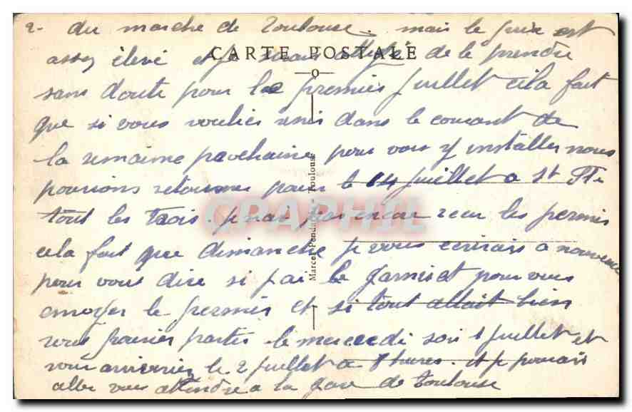 CPA Toulouse Allees Jean Jaures Carrefour des Boulevards — Rückseite