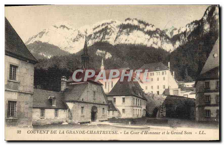 Couvent de la Grande-Chartreuse — La Cour d'Honneur et le Grand Som — LL.