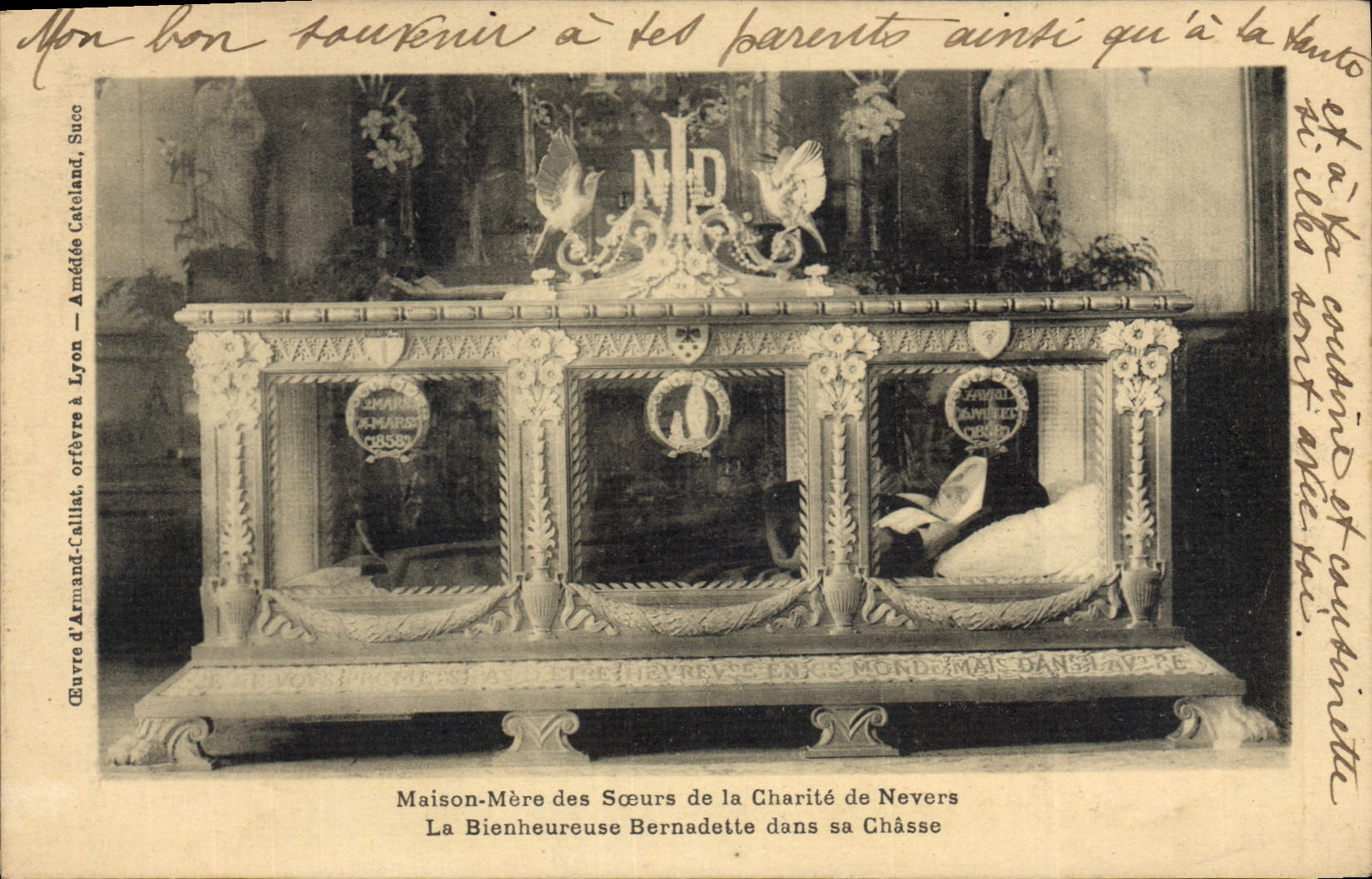 CPA Maison Mere des Soeurs de la Charite de Nevers La Bienheureuse dans sa Chasse