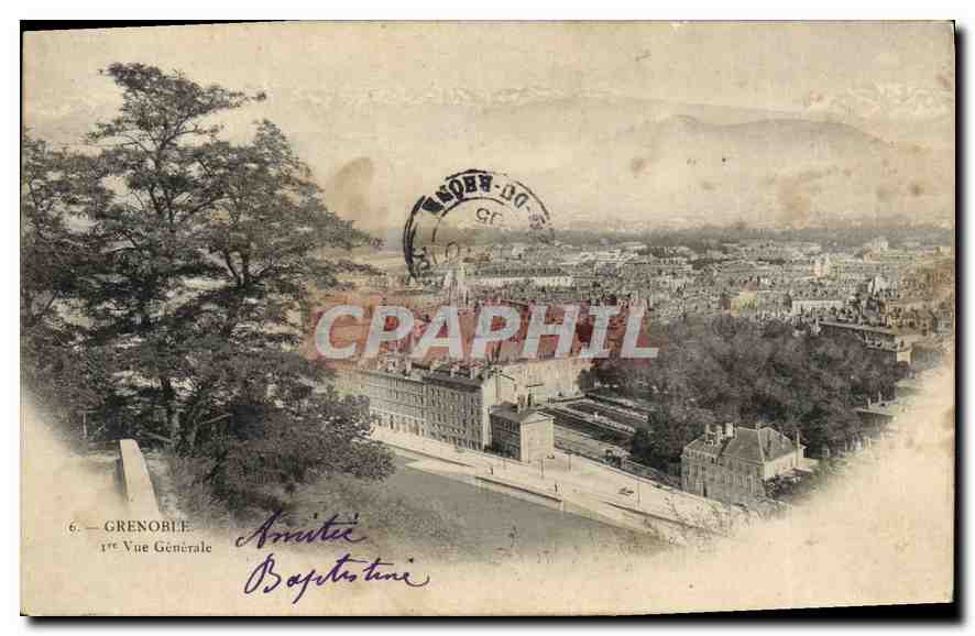 Grenoble — 1ère Vue Générale — éditeur Baptistine, n°6