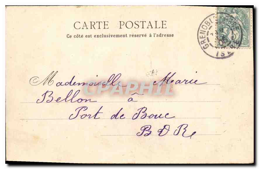 Grenoble — 1ère Vue Générale — éditeur Baptistine, n°6 — Reverso