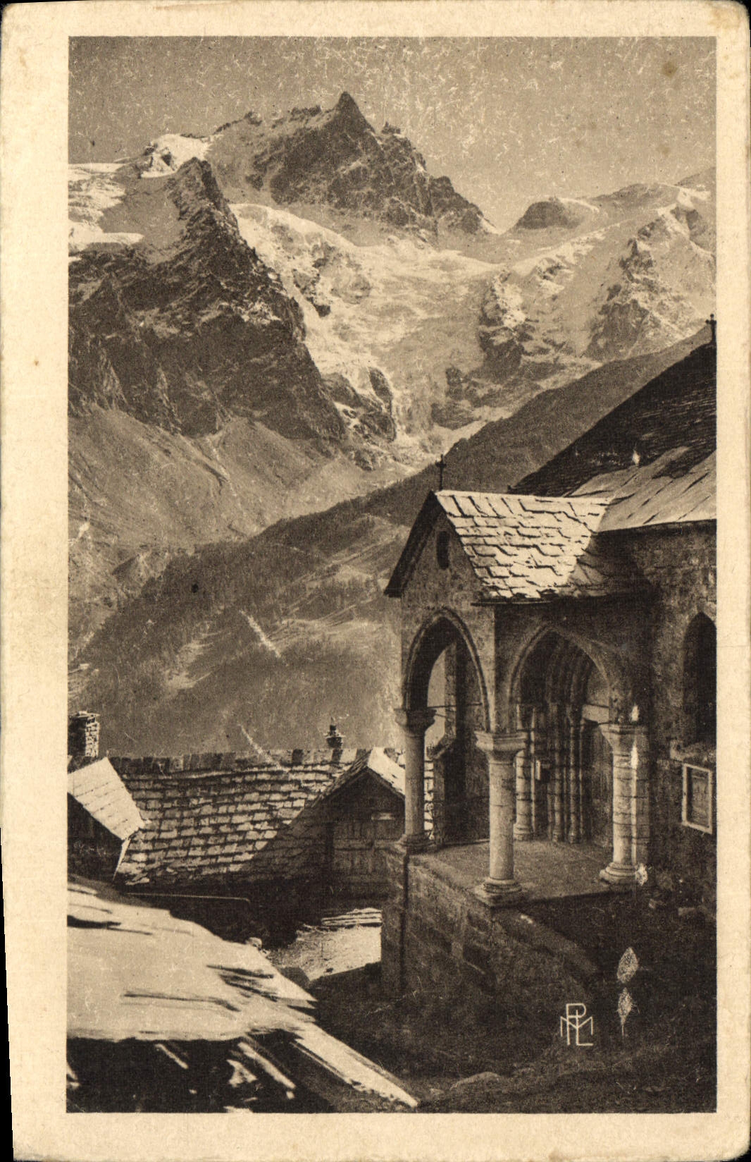 Vue de la Chapelle des Terrasses — Le Lautaret (3.987 m) — Route des Alpes — éditeur RPL
