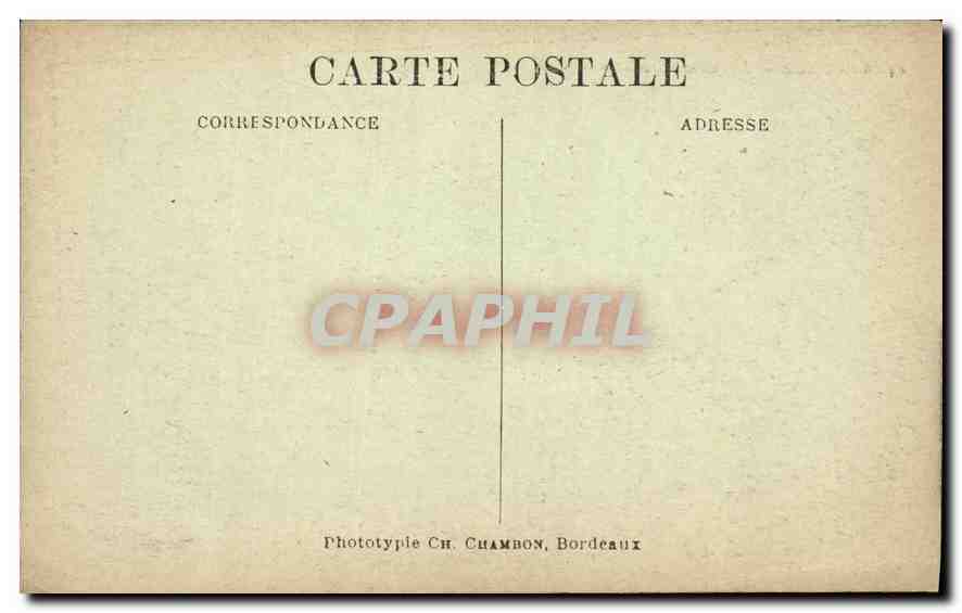 CPA Bordeaux Monument Gambetta — Rückseite