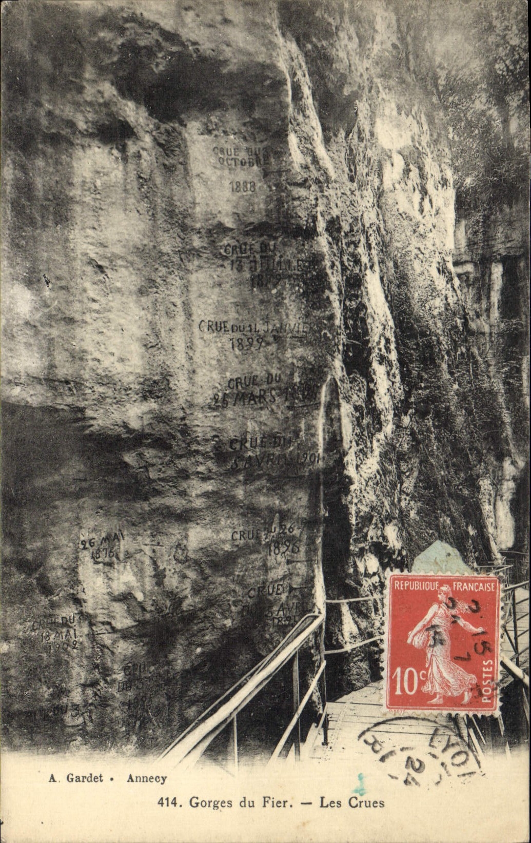 Les Crues — Gorges du Fier — A. Gardet, Annecy, n°414