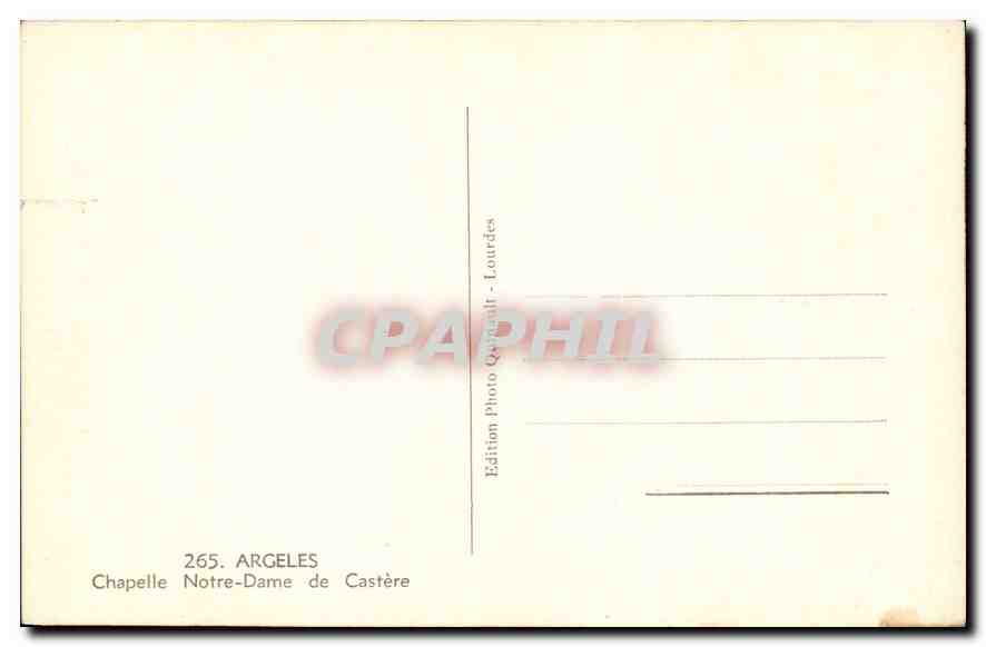 CPM Arceles Chapelle Notre Dame de Castere Moutons — Verso