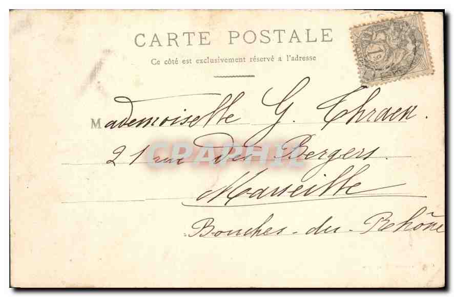 CPA Vichy Grande Allee du Parc — Rückseite