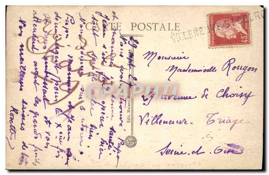 CPA Toulouse Allees StMichel Monument aux Combattants — Rückseite