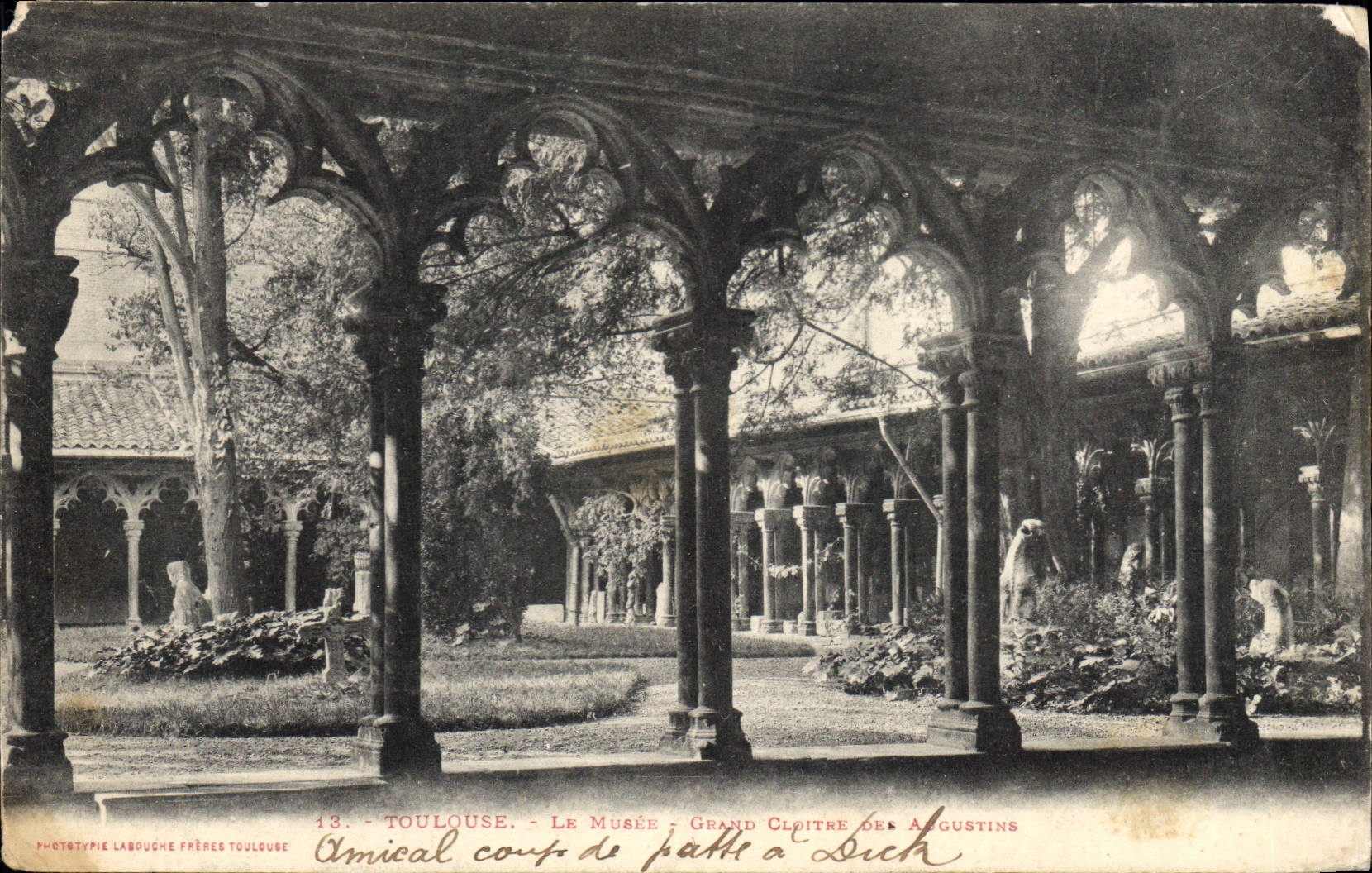 Toulouse - Le Musée - Grand Cloître des Augustins — Phototypie Labouche Frères Toulouse