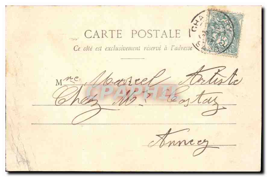 CPA Chambery L'Hotel de Ville — Rückseite