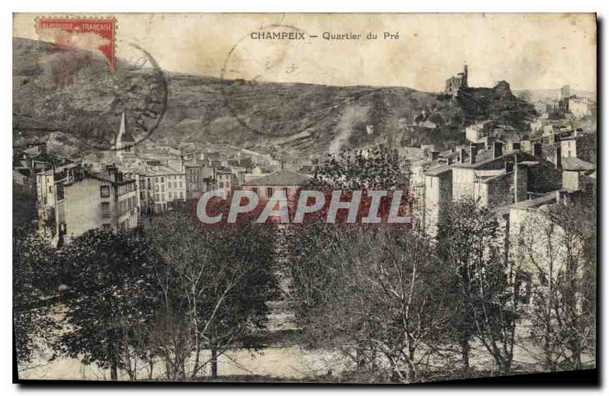 CPA Champeix Quartier du Pre